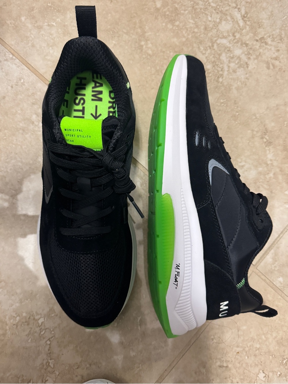 Municipal MOG SHOES Black / Lime Sneakers